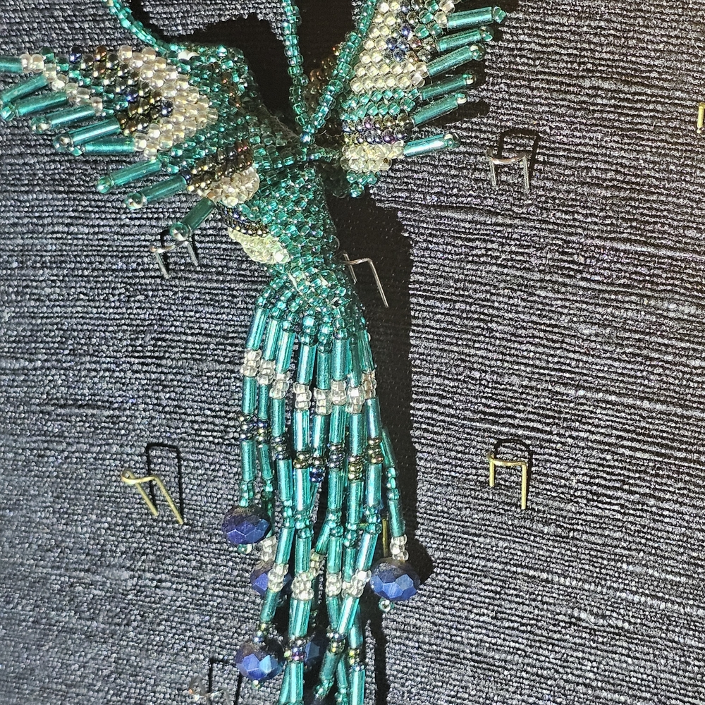 Beaded Hummingbird Brooch - Picture 5 of 10